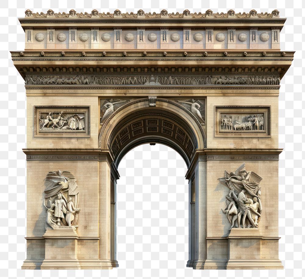 PNG Architecture photo of arch landmark white background representation.