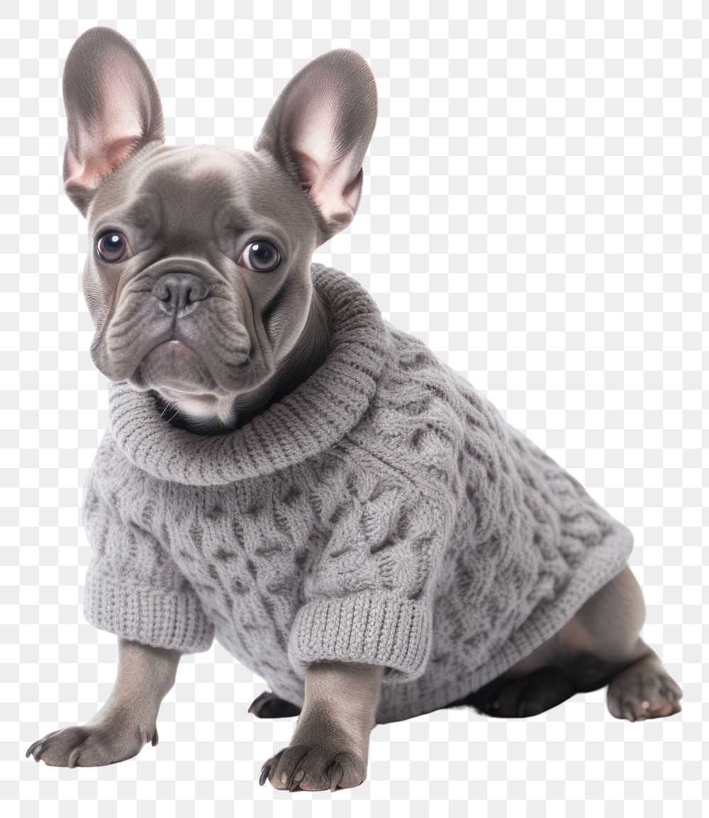 PNG Bulldog sweater animal mammal.