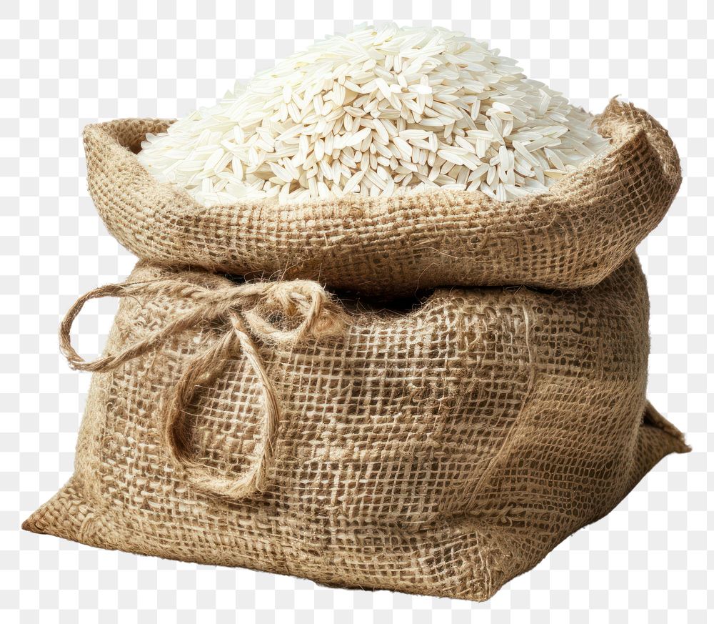 PNG  Rice sack white bag.
