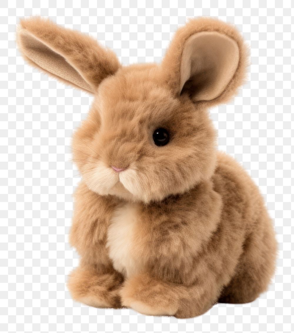 PNG Cute little rabbit mammal animal plush.