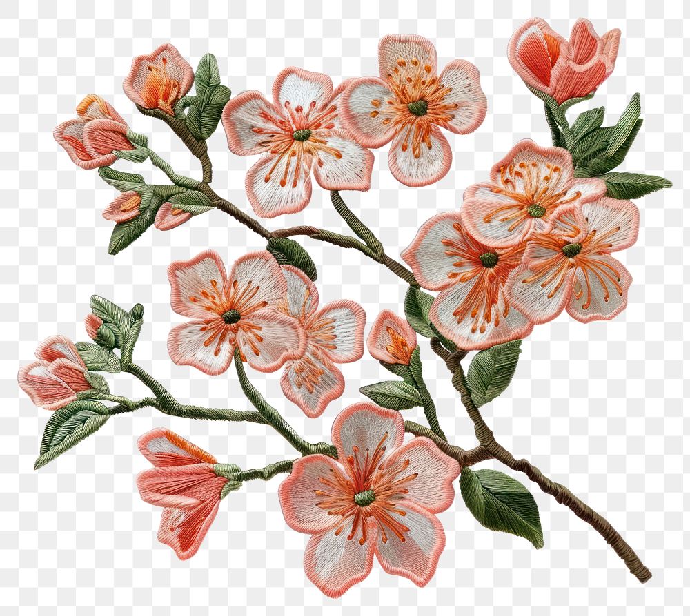 PNG  Peach blossom flower plant.