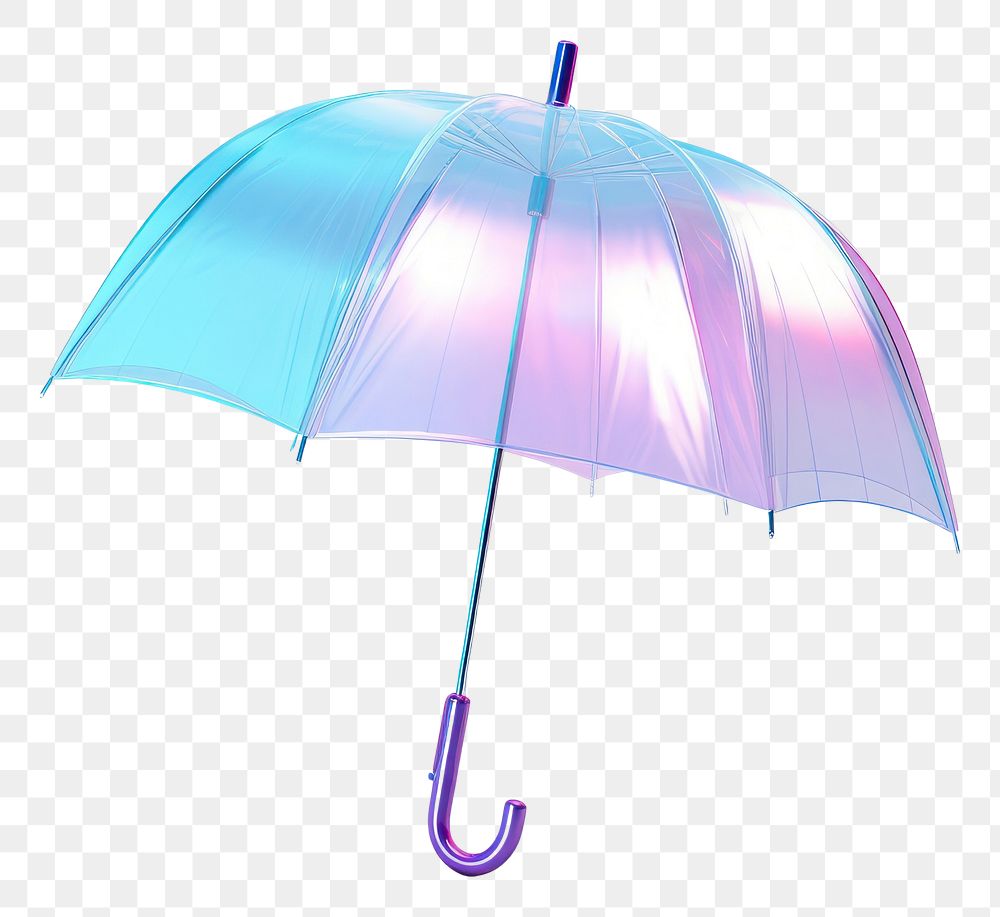 PNG 3d render umbrella holographic white background protection sheltering.