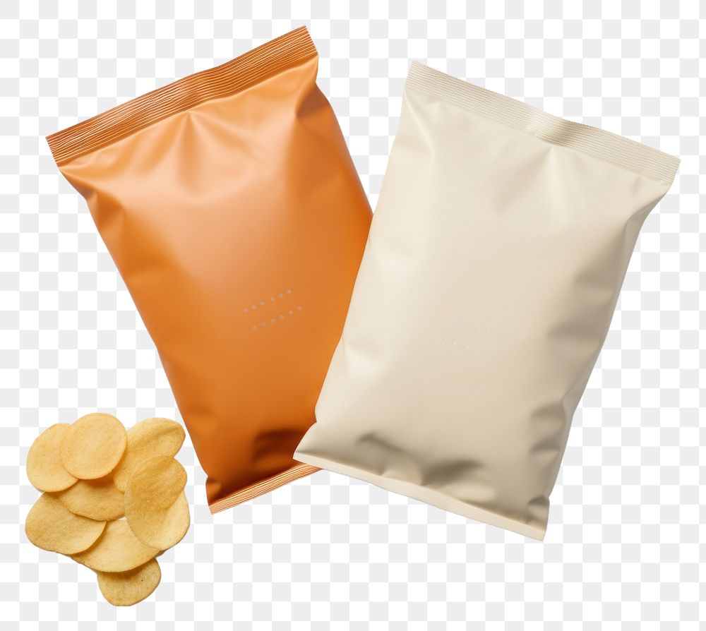 PNG  Chips bag s food ingredient crumpled.