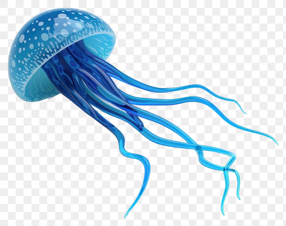 PNG Jellyfish white background invertebrate underwater.
