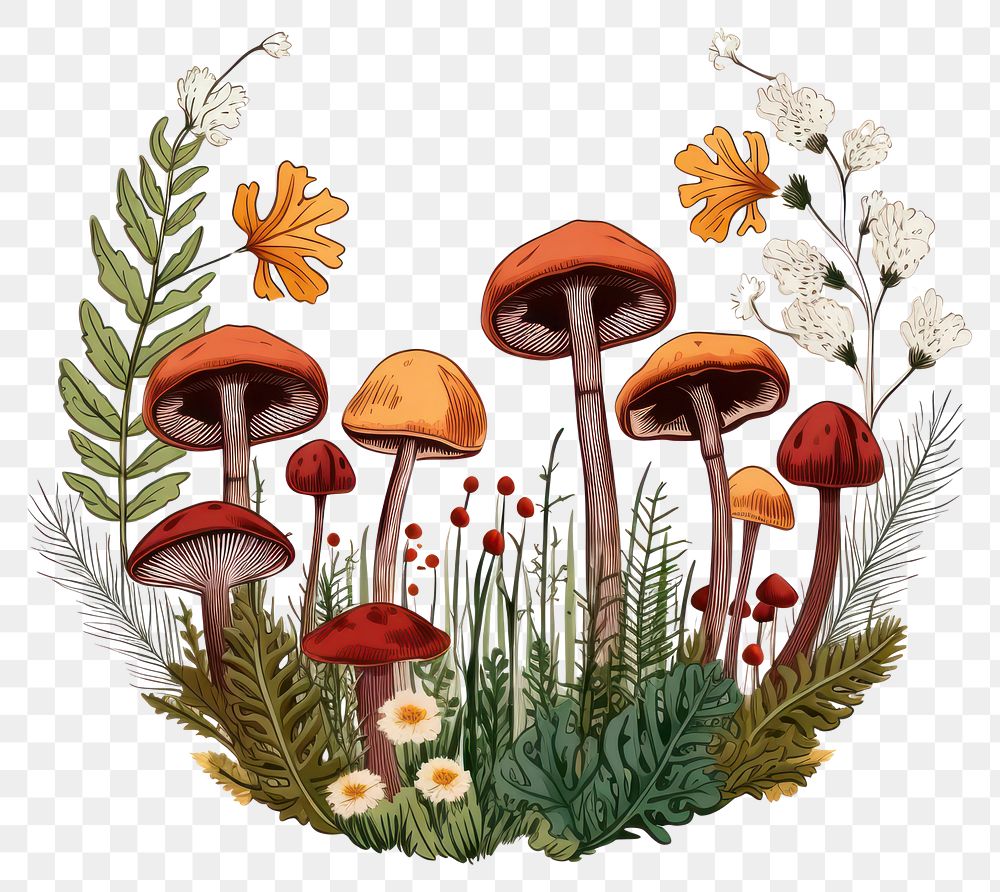 PNG Mushroom forest drawing fungus agaric