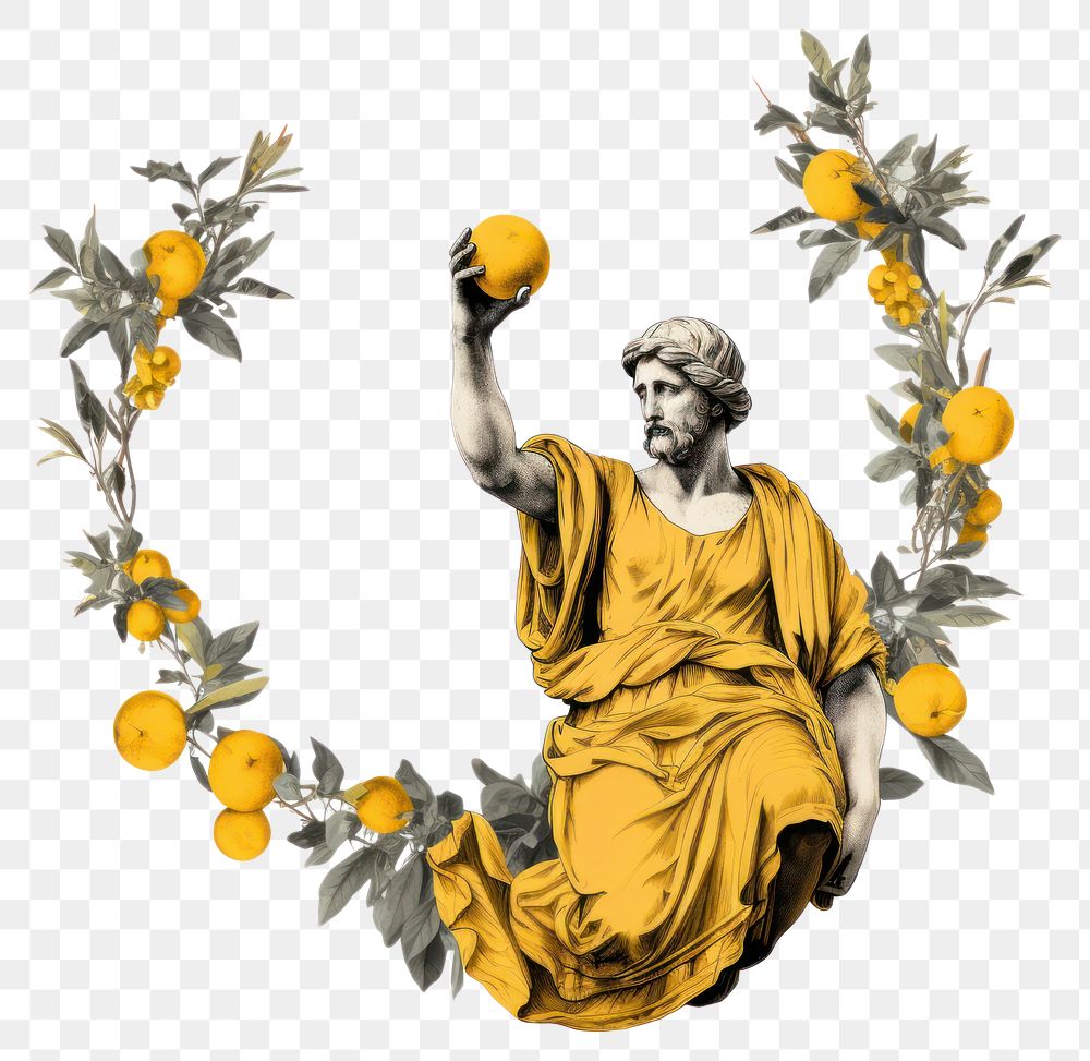 PNG God statue fruit lemon adult.