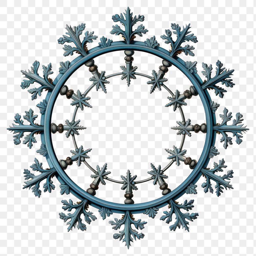 PNG Snowflakes circle white background accessories.