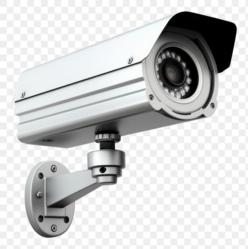 PNG Photo of a CCTV security white background surveillance