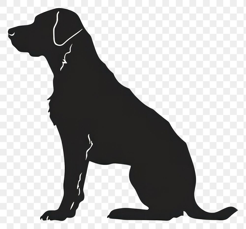 PNG A dog silhouette animal mammal.