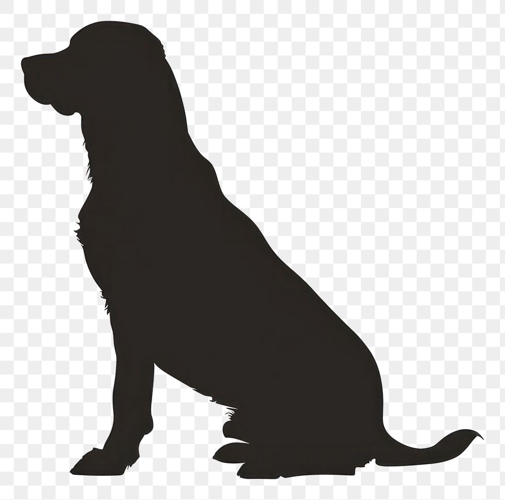 PNG A dog silhouette animal mammal.