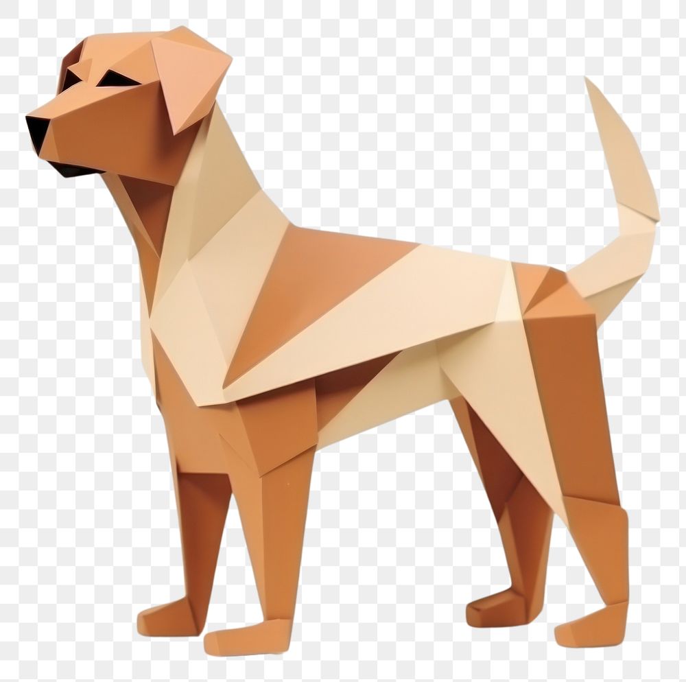 PNG Labrador dog origami animal mammal.
