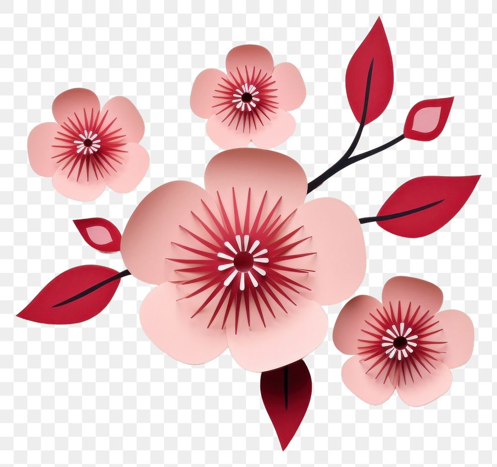 PNG Sakura flower pattern petal plant.