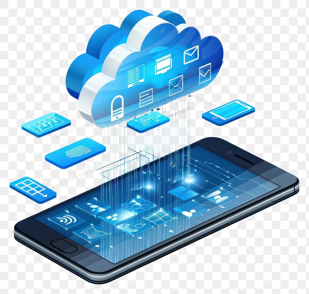 PNG Cloud networking technology phone portability.