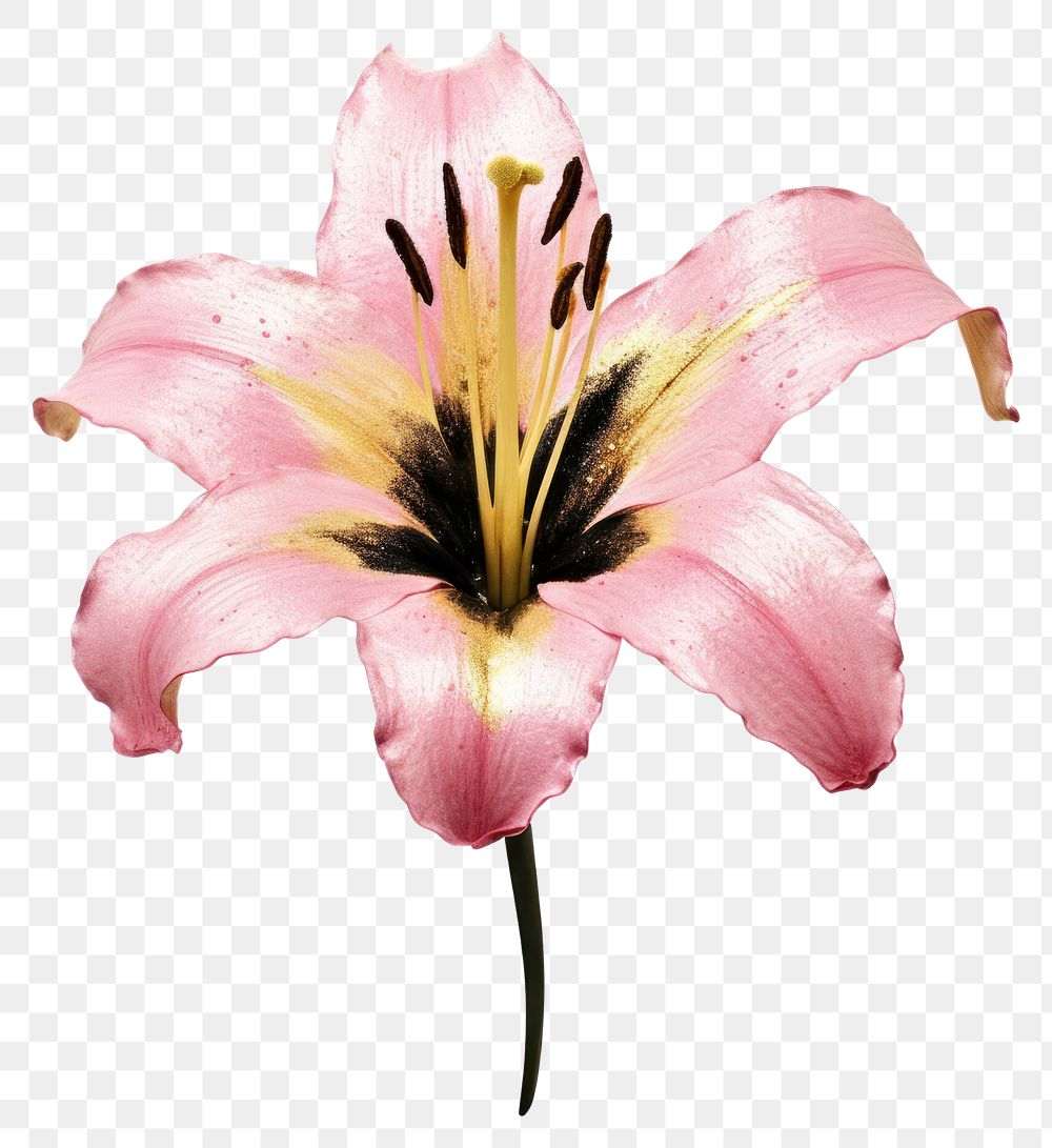 PNG Pink lily blossom flower petal.