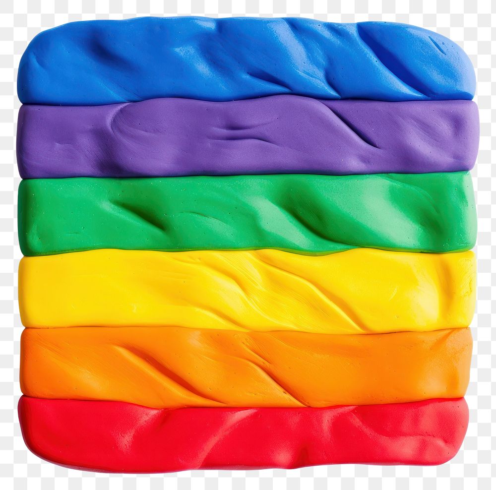 PNG  Pride flag white background confectionery variation.