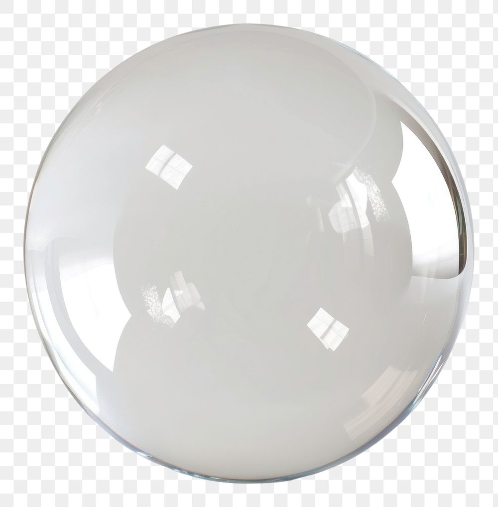 PNG Sphere transparent glass white background.
