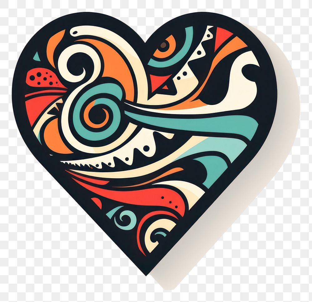 PNG Heart creativity pattern cartoon.