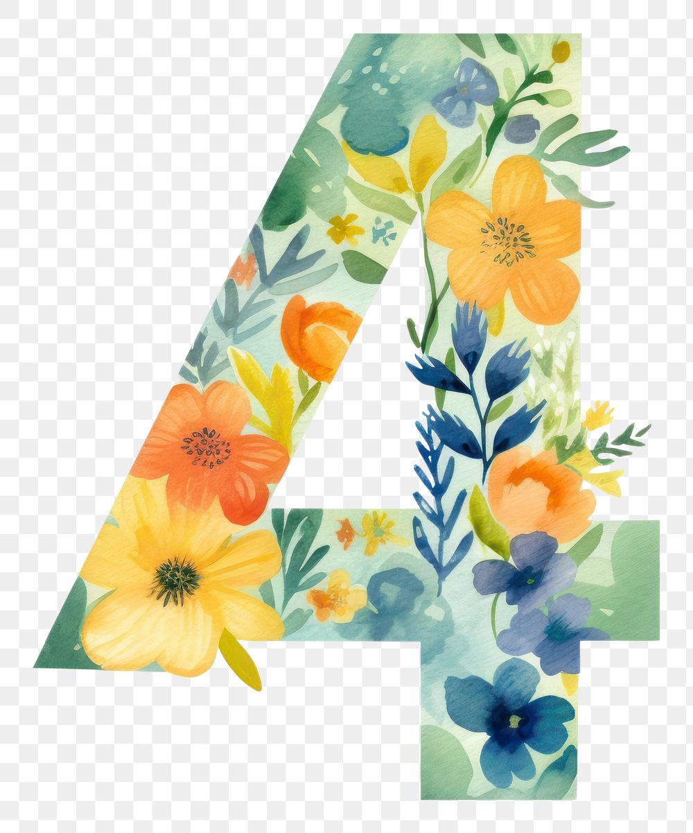PNG Flower symbol number text