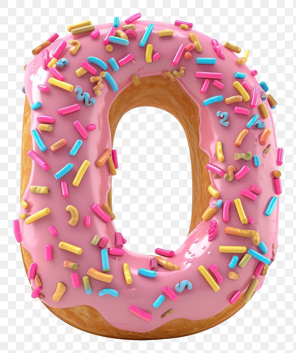 PNG Donut in Alphabet Shaped of N donut dessert food.