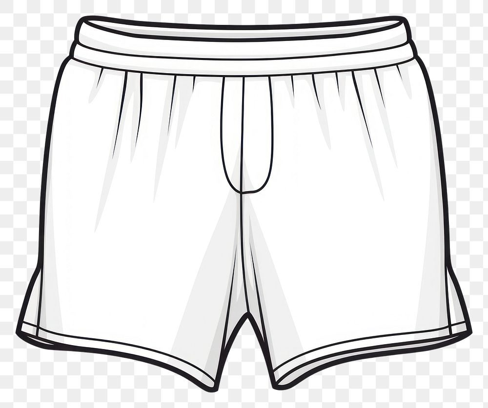 PNG Sewing pants shorts white white background.