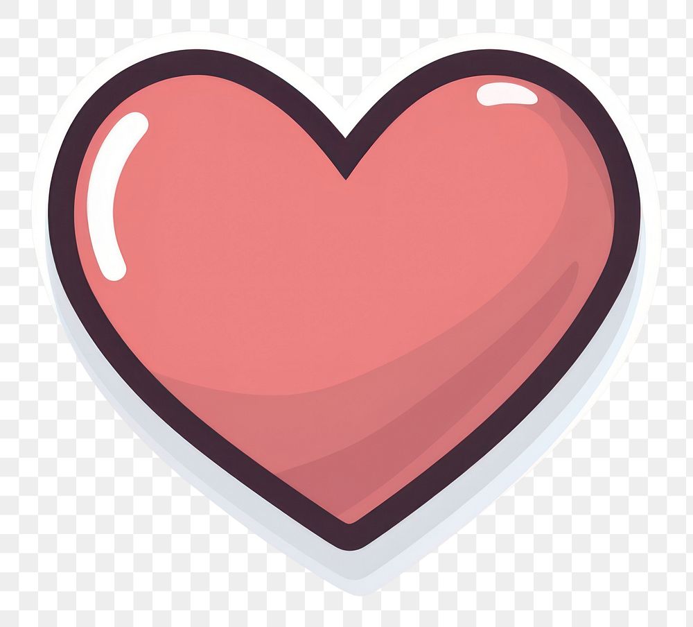 PNG Heart sticker cartoon circle shape.