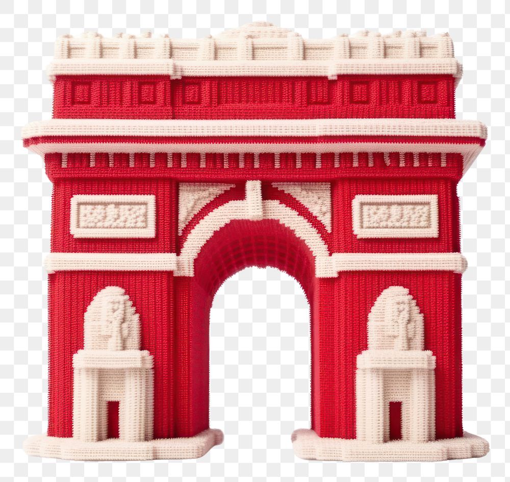 PNG Arc de triomphe architecture toy white background.