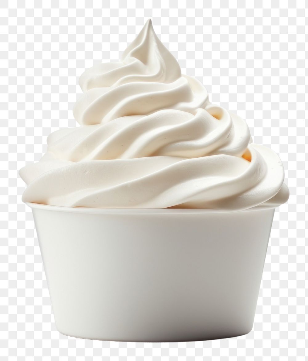 PNG Whipped cream dessert white food.