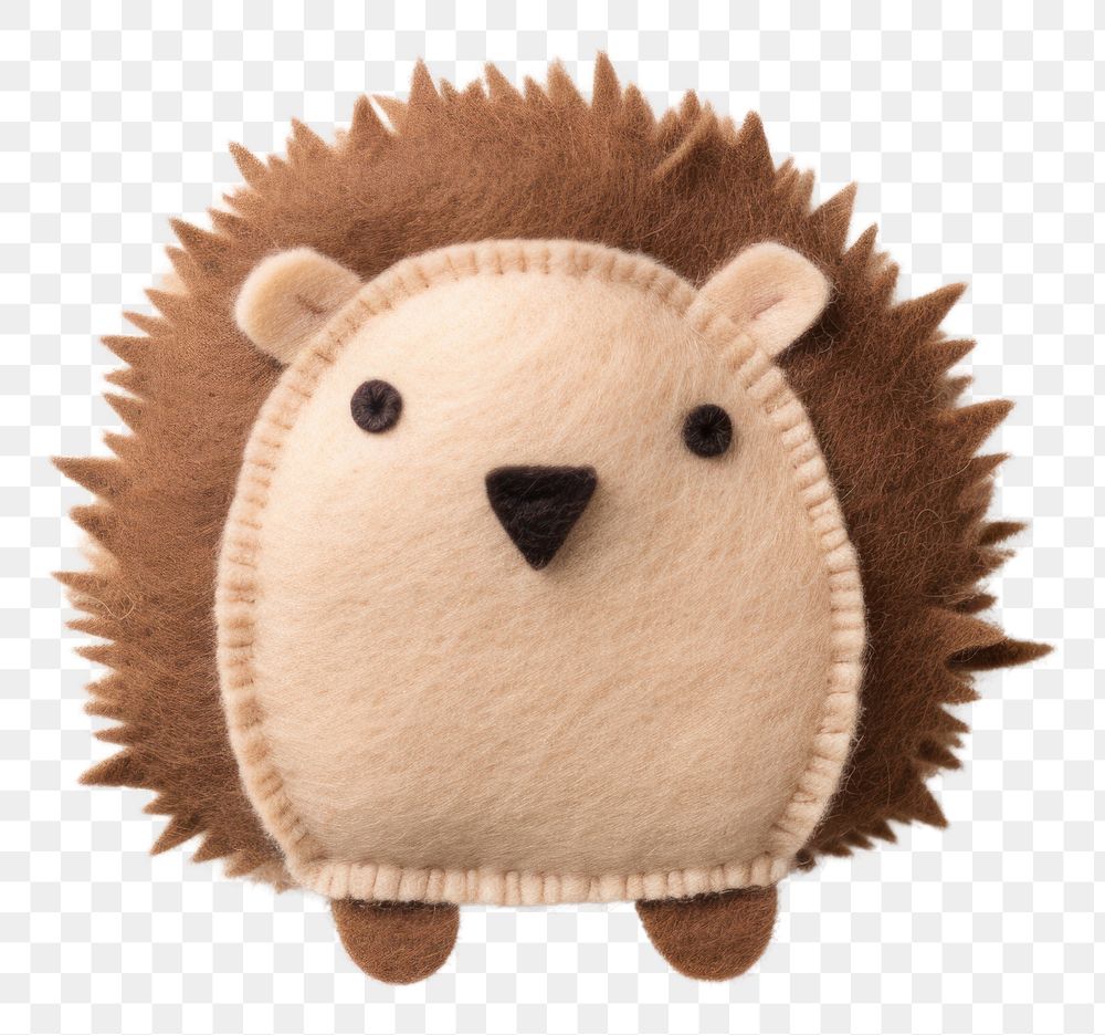 PNG Photo of felt hedgehog mammal animal plush.