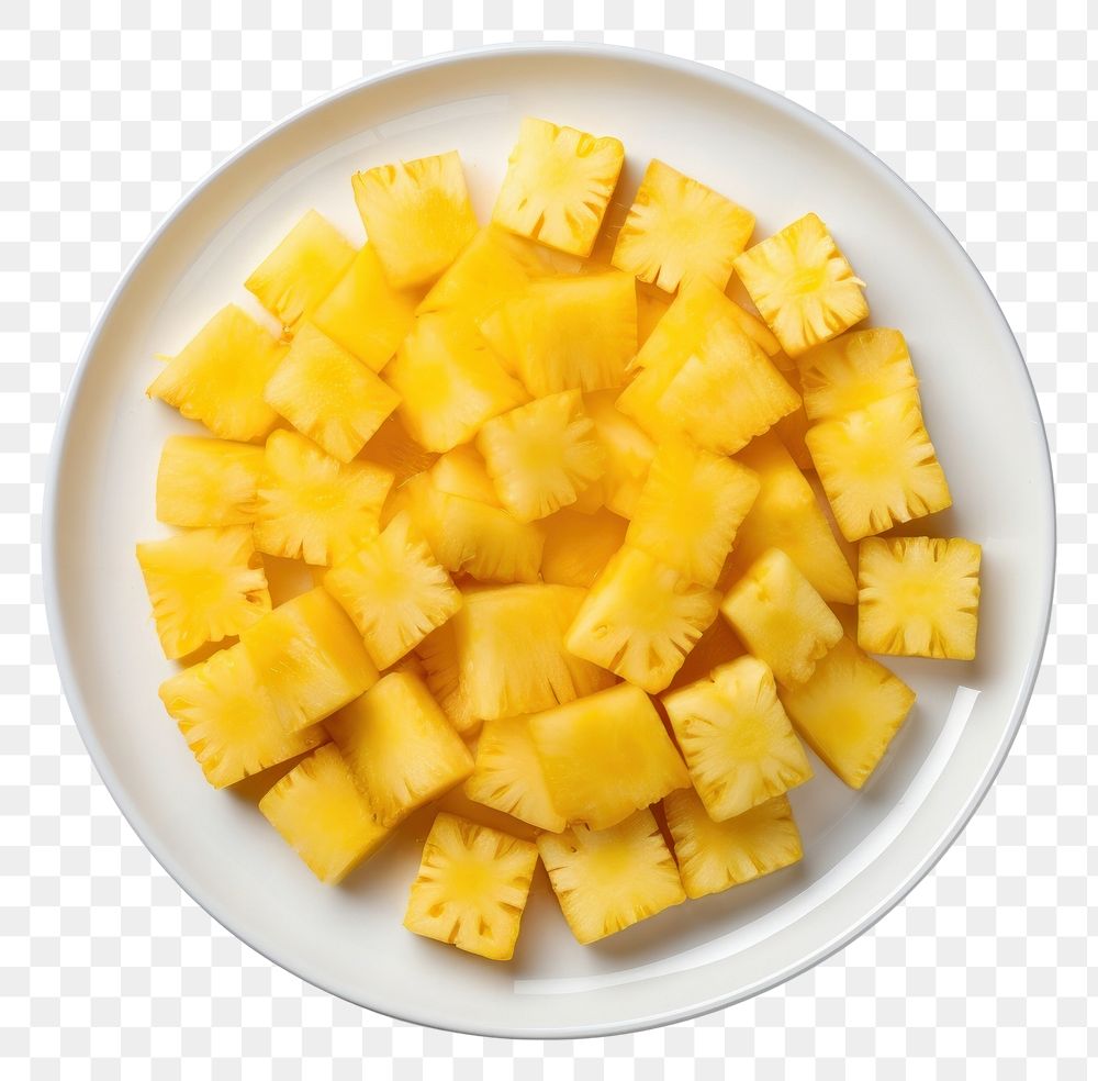 PNG Pineapple pineapple plate fruit.