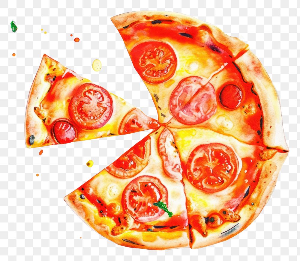 PNG Pizza food white background pepperoni.