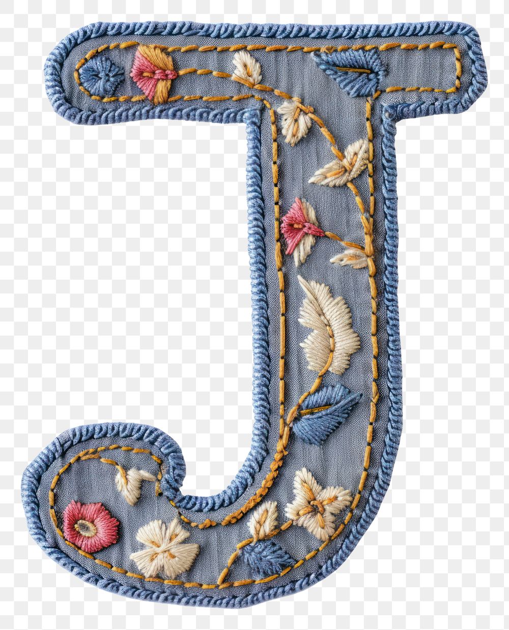 PNG Alphabet J embroidery pattern text.