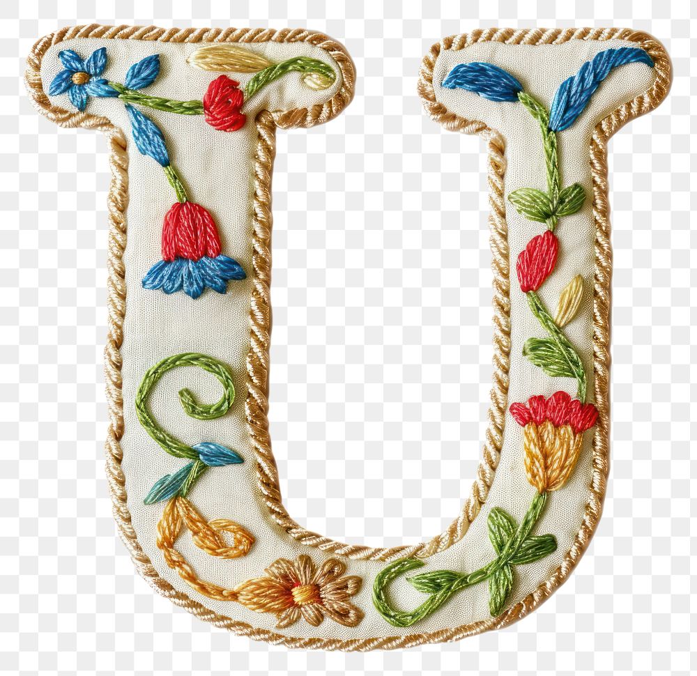 PNG Alphabet U embroidery pattern | Premium PNG - rawpixel