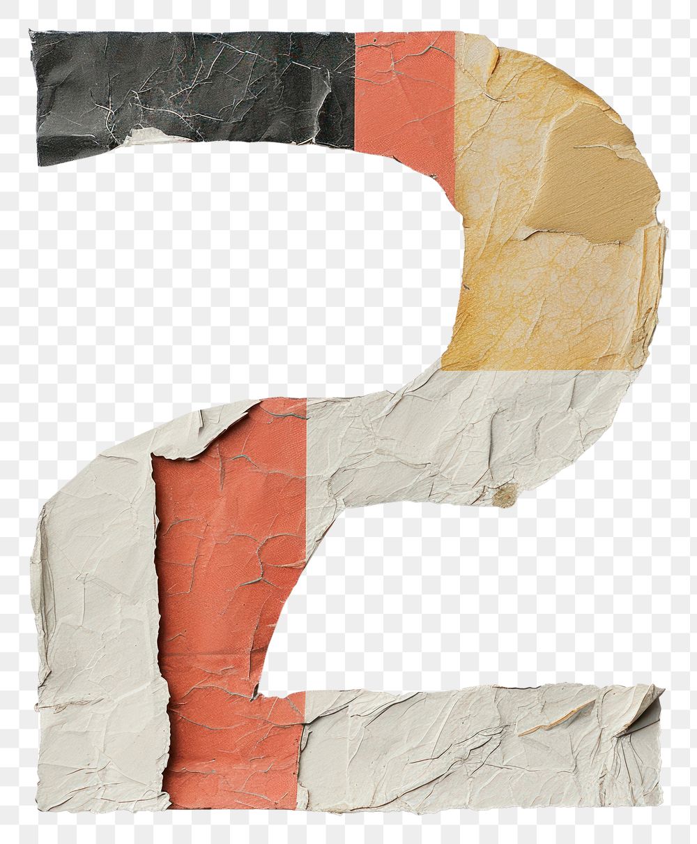 PNG Number 2 paper craft collage text art white background.