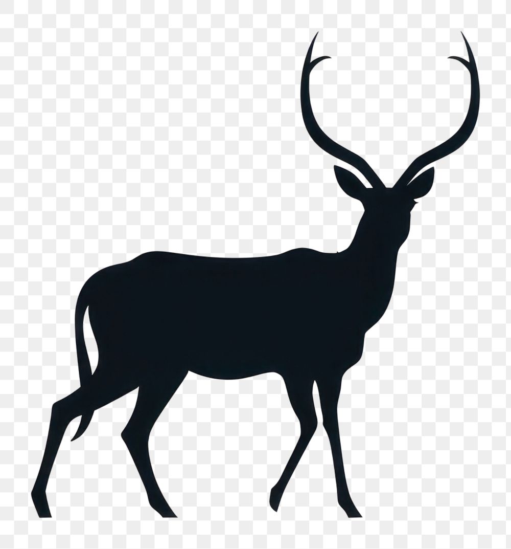 PNG Antelope silhouette wildlife animal.