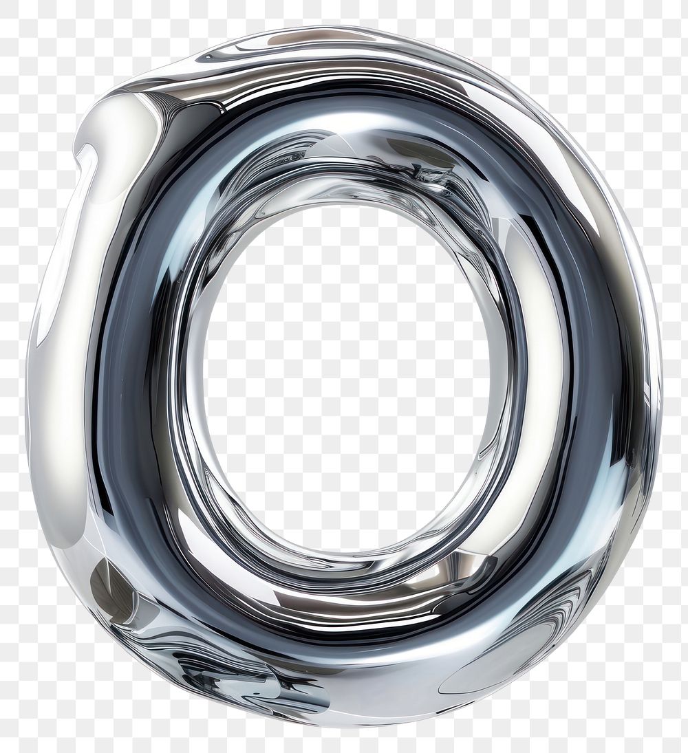 PNG Alphabet O letter silver appliance platinum.