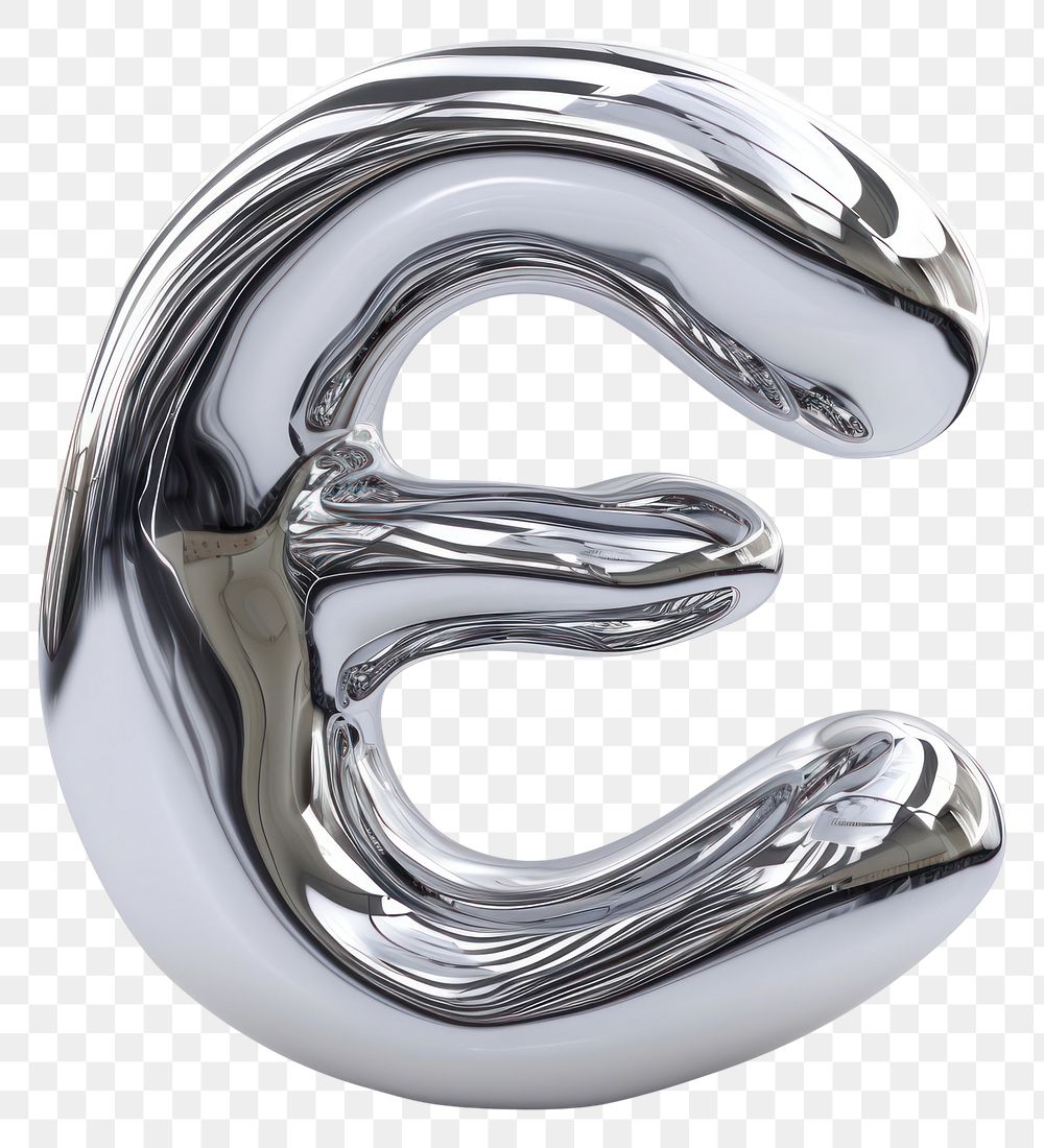 PNG Alphabet E letter silver electronics platinum.