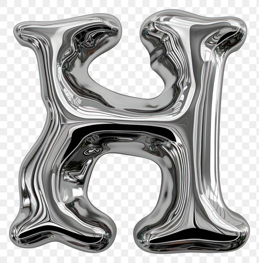 PNG Alphabet H letter silver accessories accessory