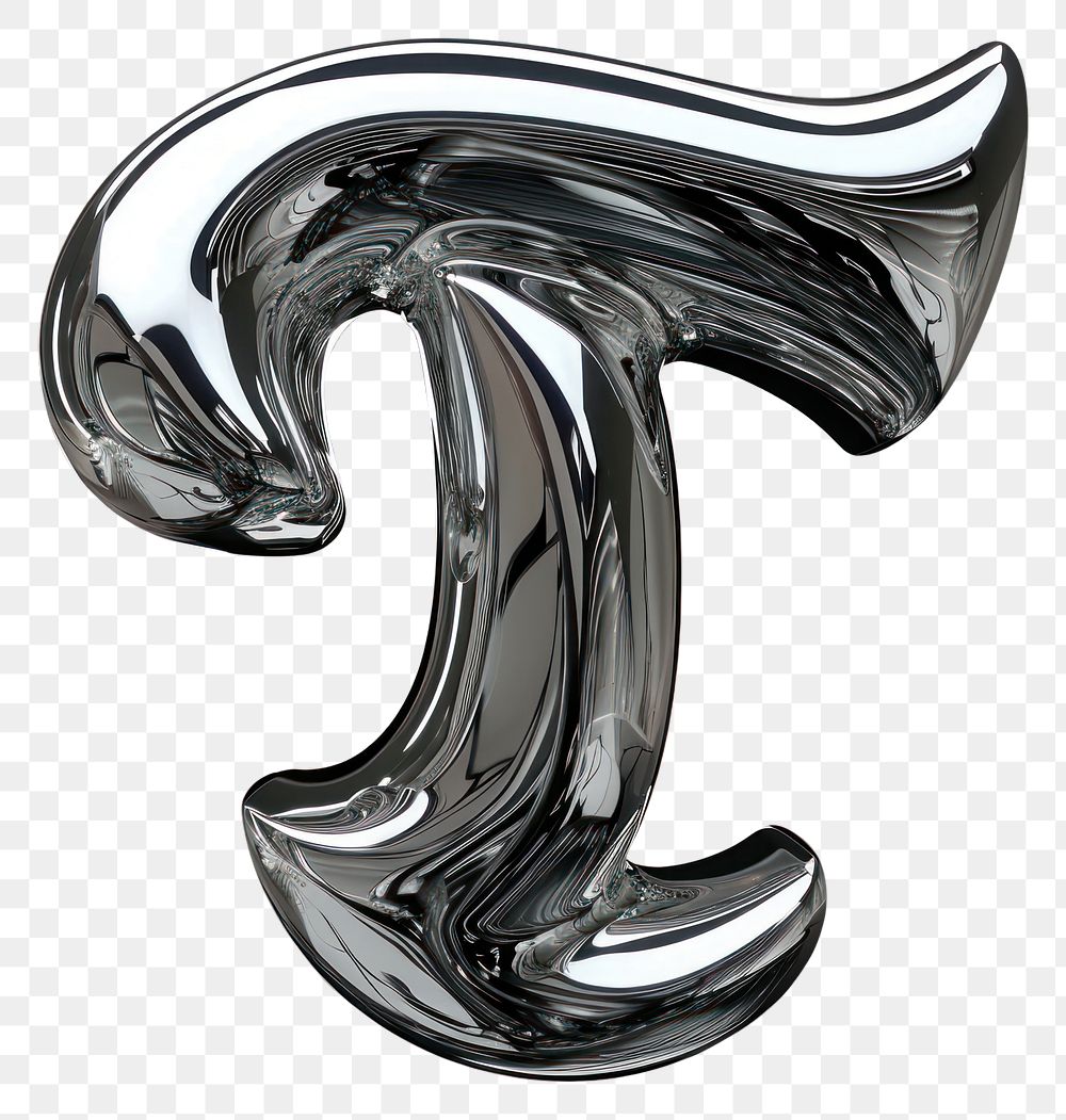 PNG Alphabet T letter silver monochrome appliance