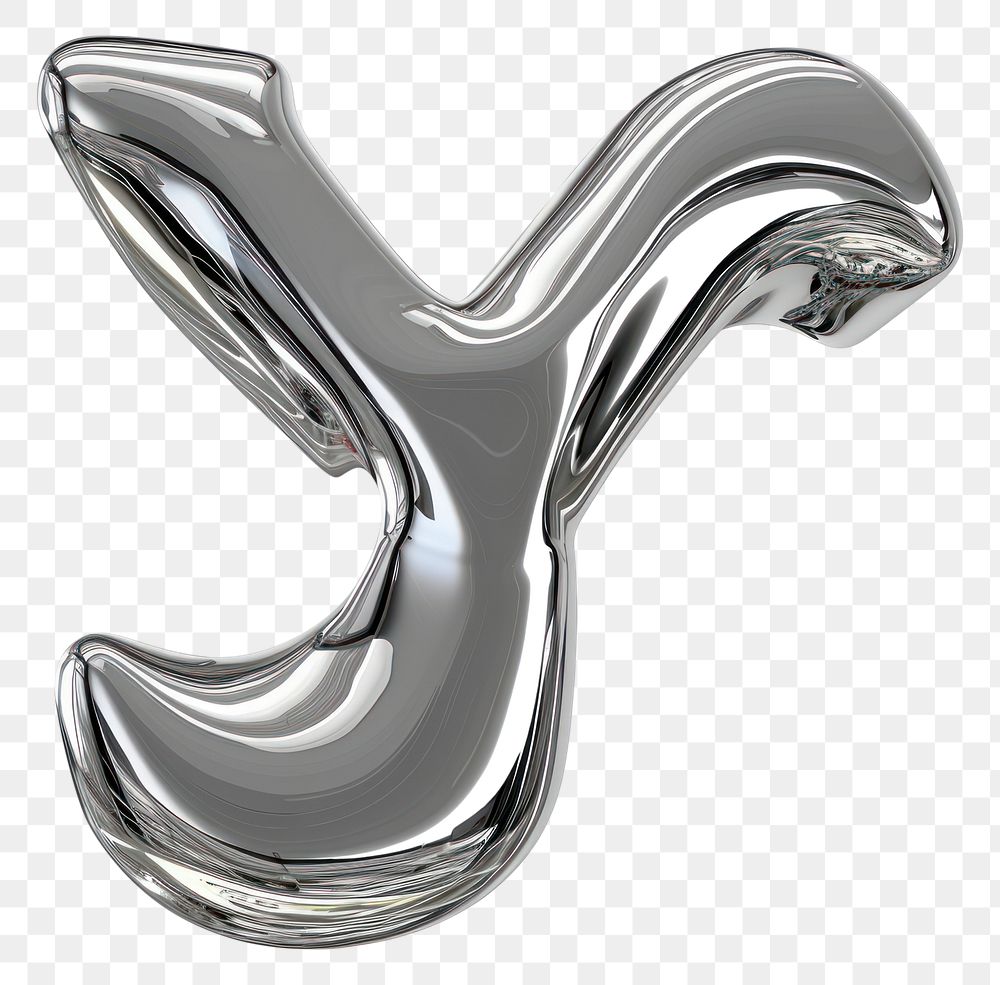 PNG Alphabet Y letter silver accessories accessory.