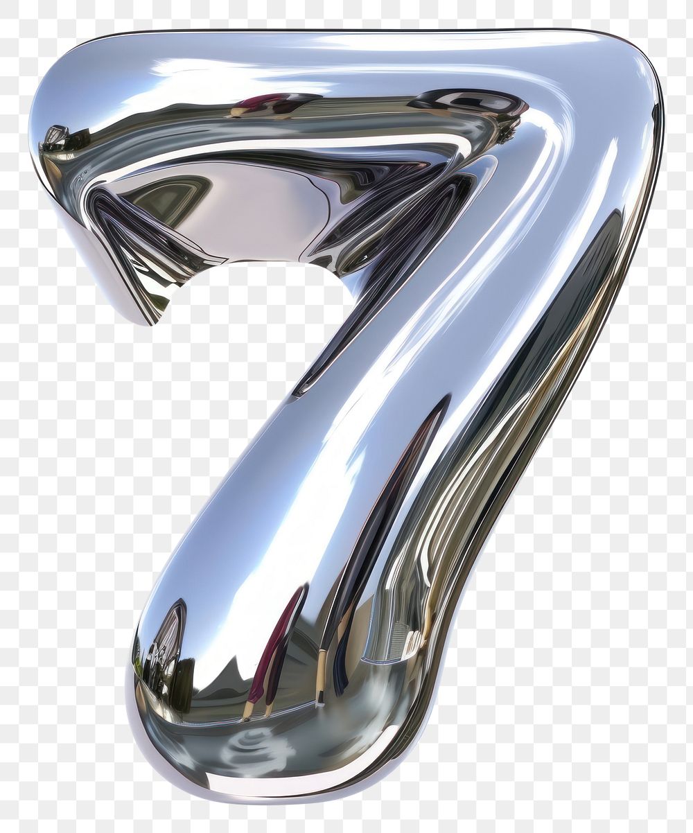 PNG Silver chrome number simplicity