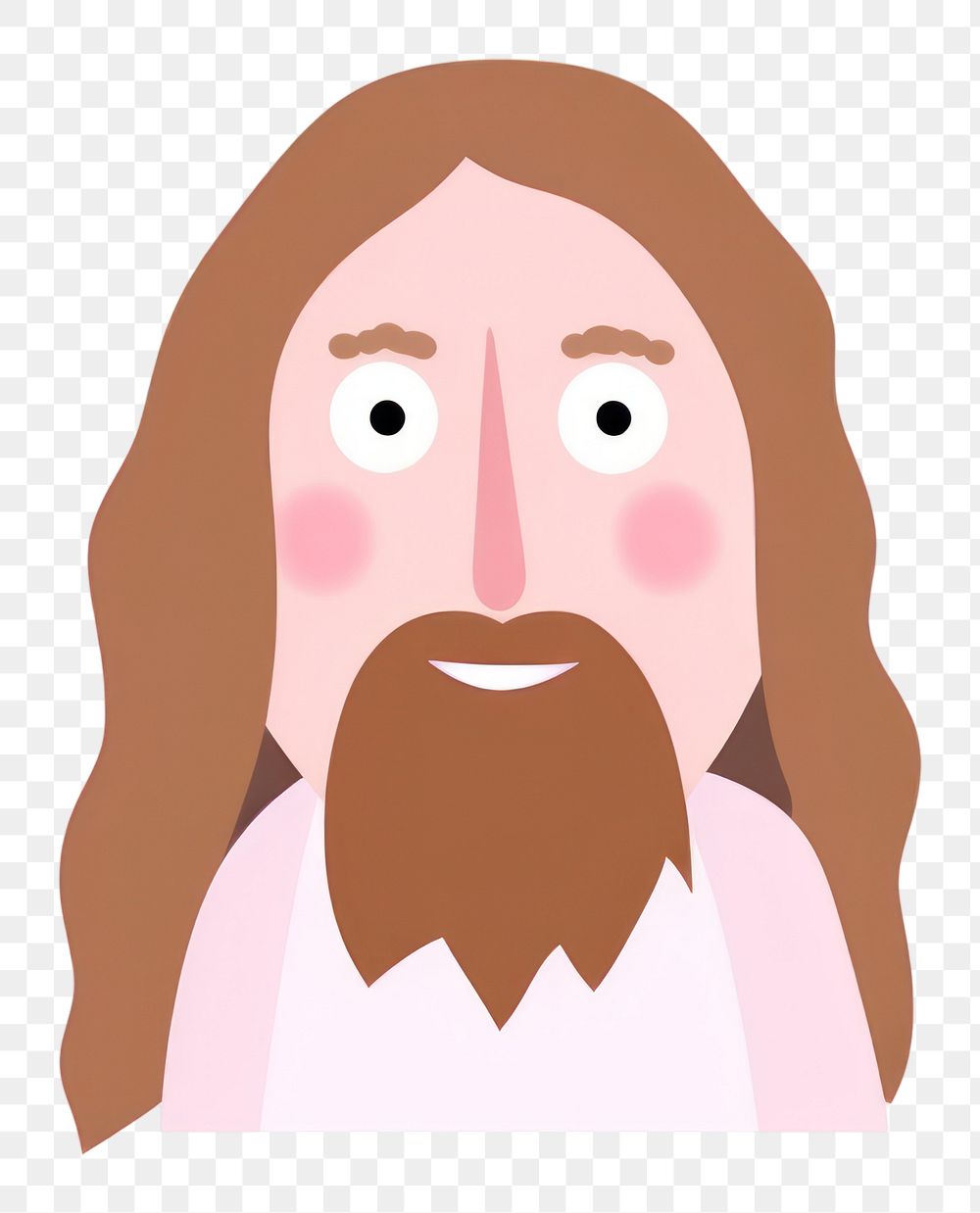 PNG Jesus Christ cartoon white background anthropomorphic.