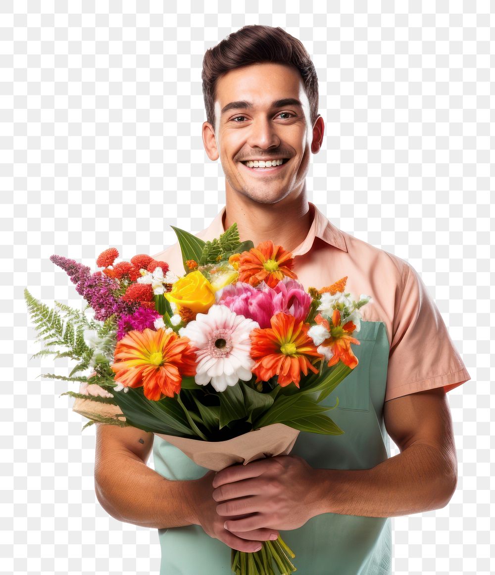 PNG Florist flower adult smile.