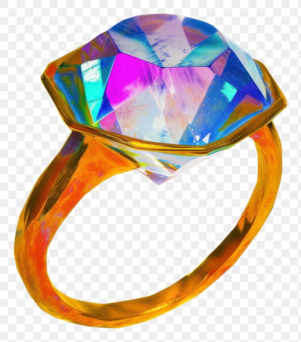 PNG Diamond ring gemstone jewelry white background.