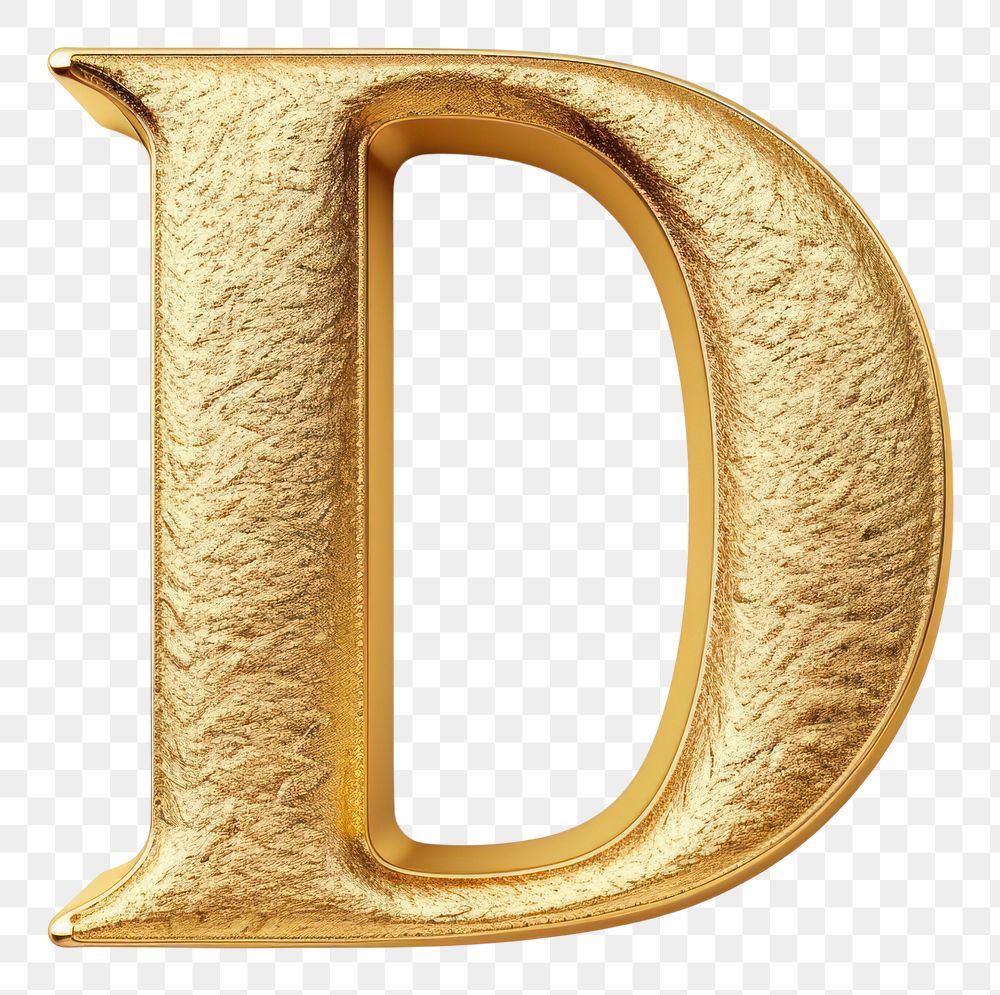 PNG Golden alphabet D letter text white background accessories.