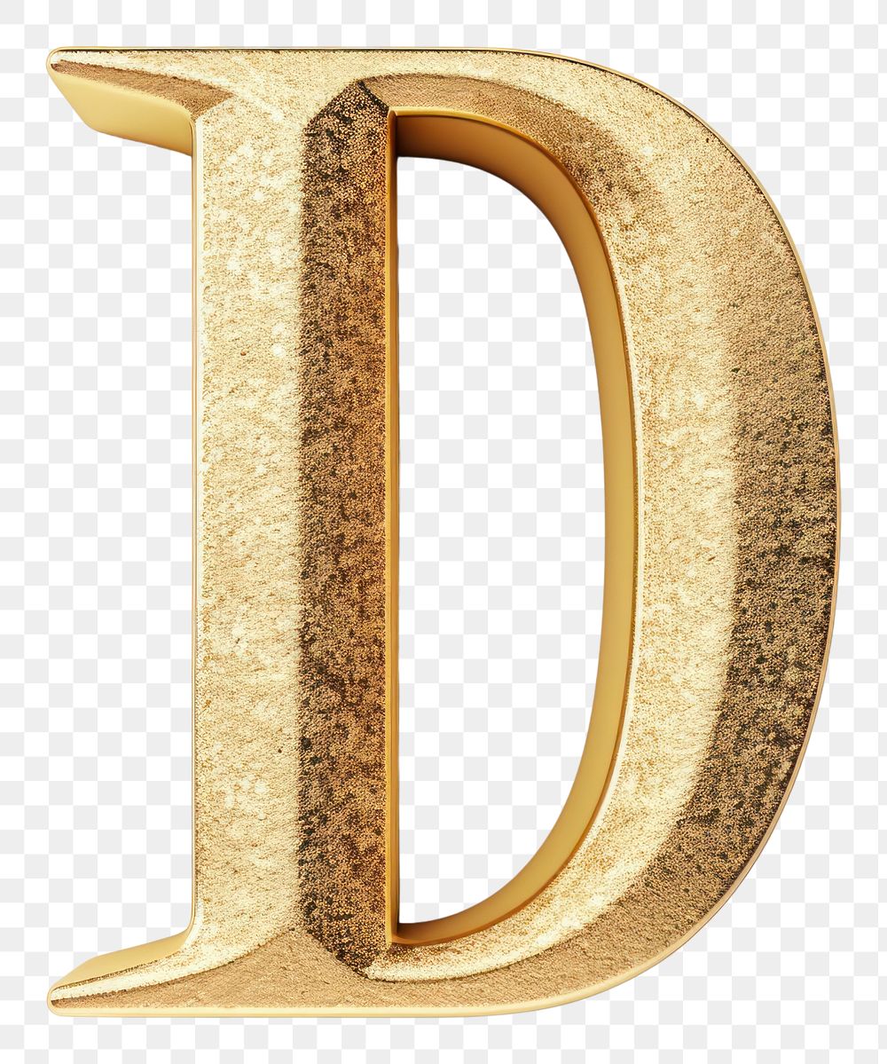 PNG Golden alphabet D letter jewelry text white background.