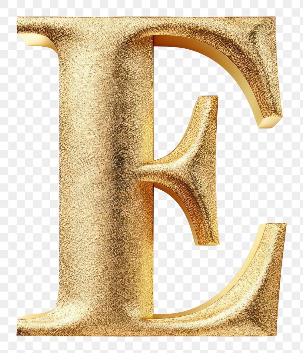 PNG Golden alphabet E letter text white background pattern.