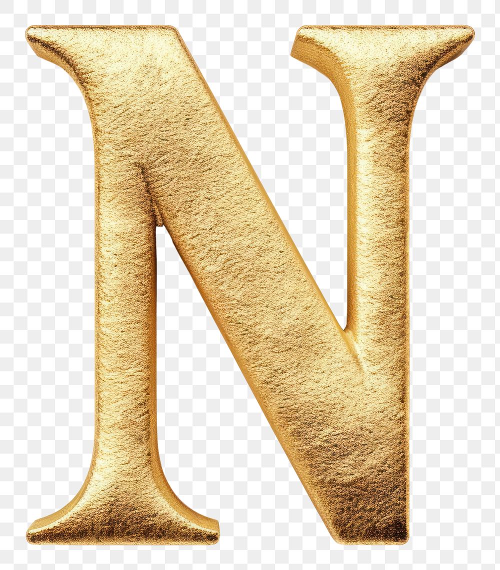 PNG Golden alphabet N letter text white background pattern