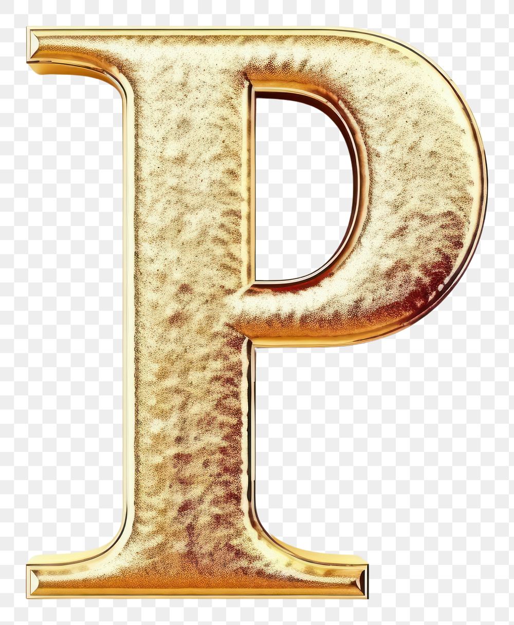PNG Golden alphabet P letter text white background pattern.