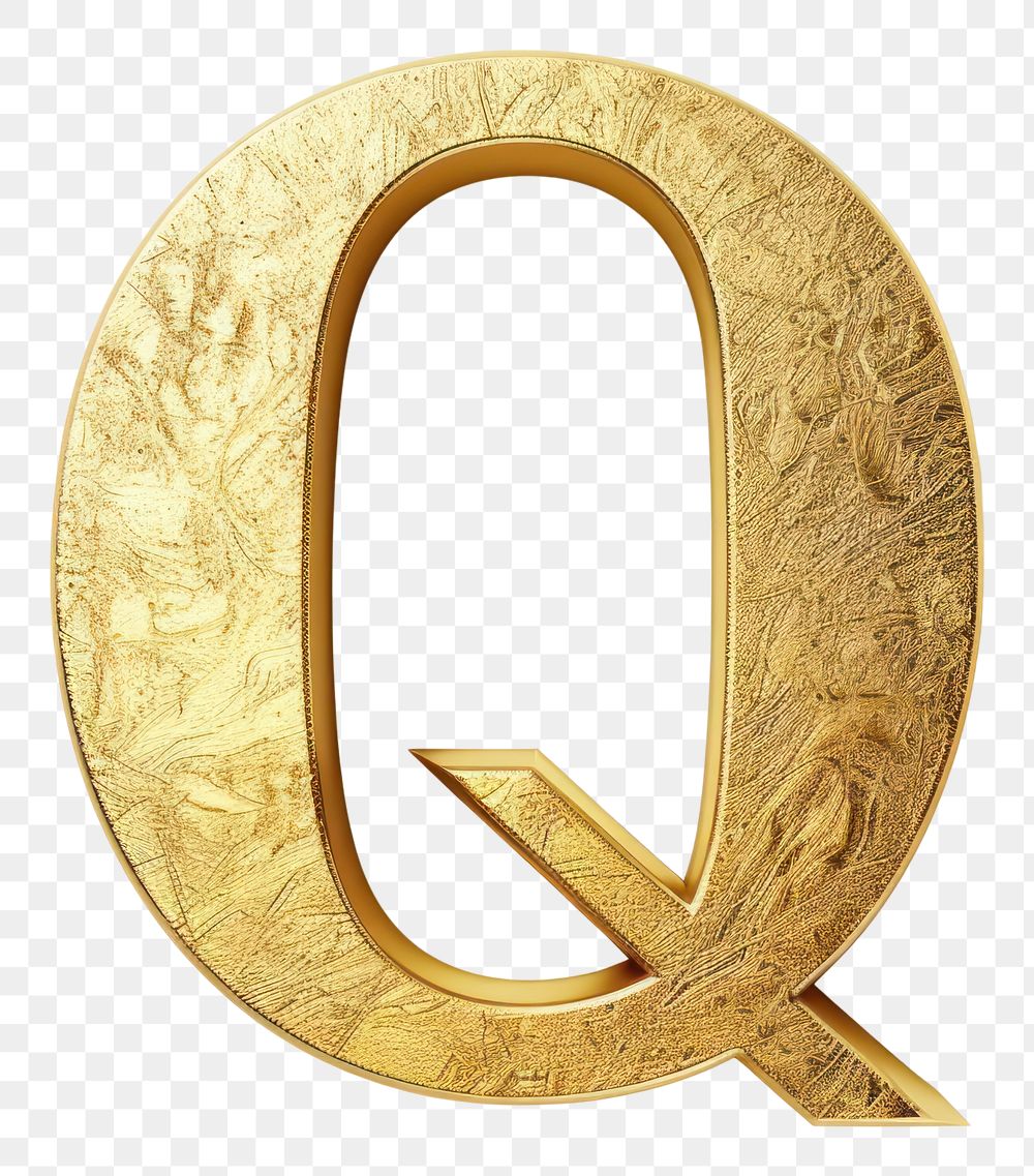 PNG Golden alphabet Q letter text white background accessories.