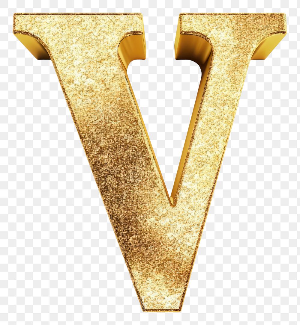 PNG Golden alphabet V letter text white background accessories.